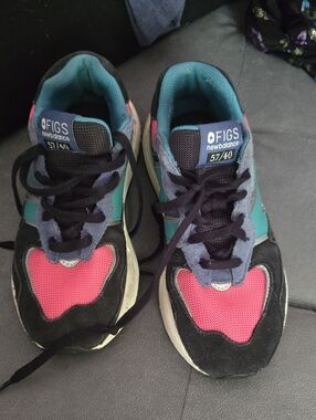 New Balance "FIGS" Pink Teal Black  Sneakers